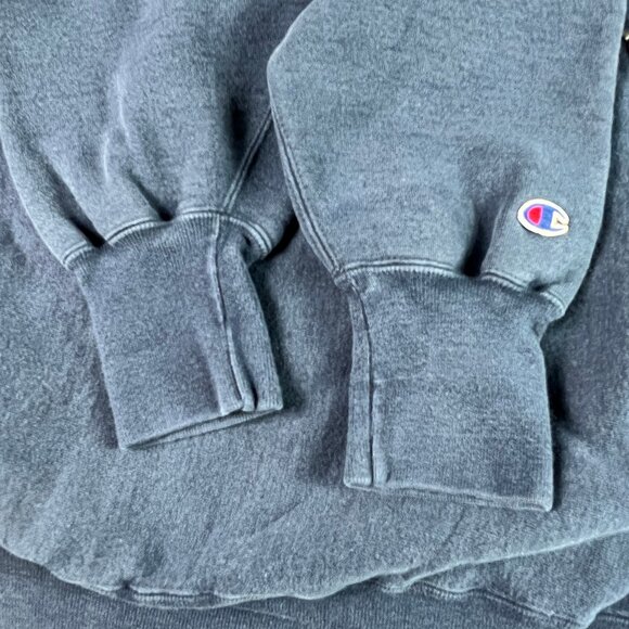 VTG Champion Reverse Weave Wisconsin Badger Sweatshirt Extra Large Blue Crewneck - Picture 5 of 14